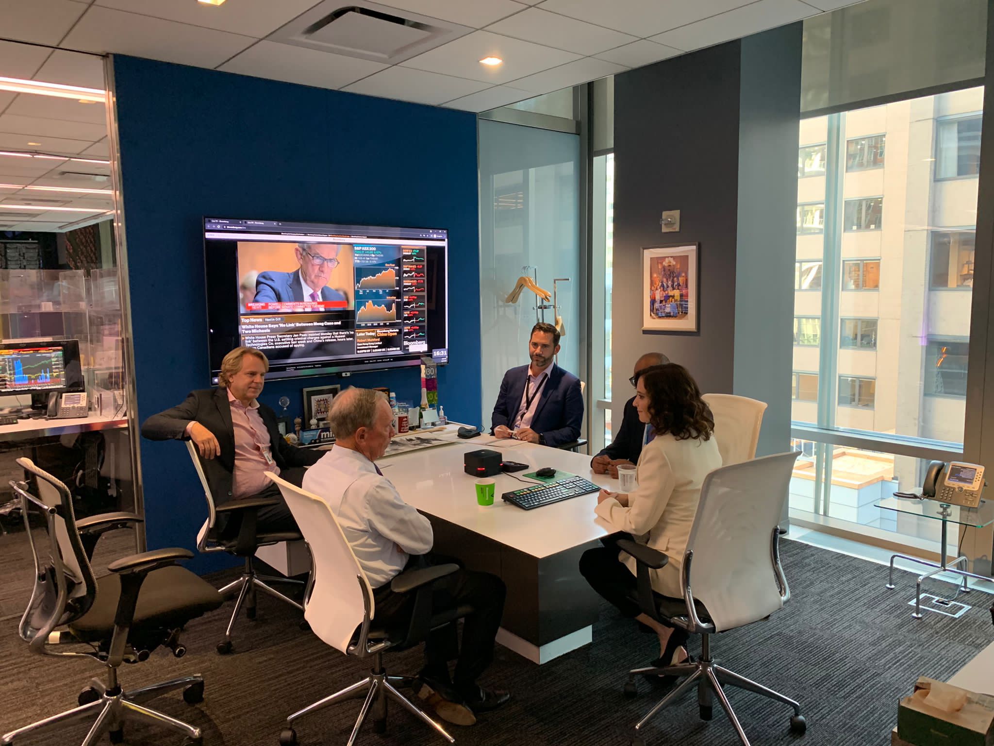 Private meeting at Bloomberg headquarters, New York