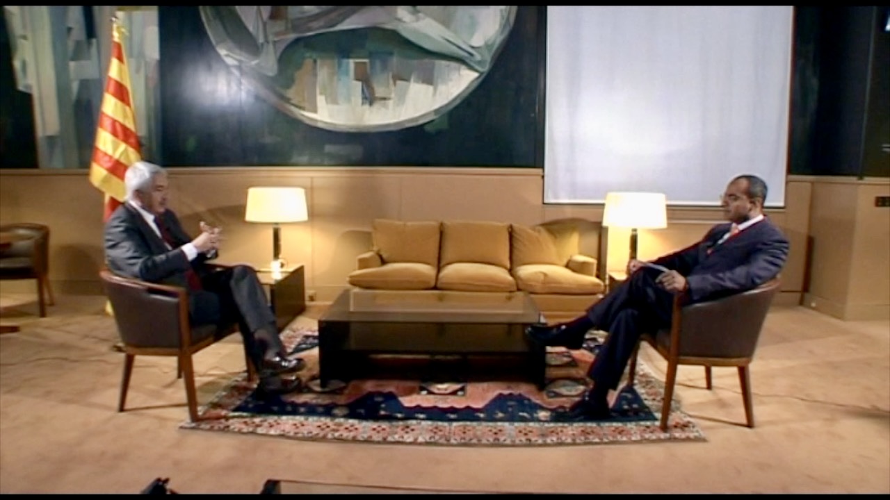 On camera, head-of-government interview, The Meeting Point